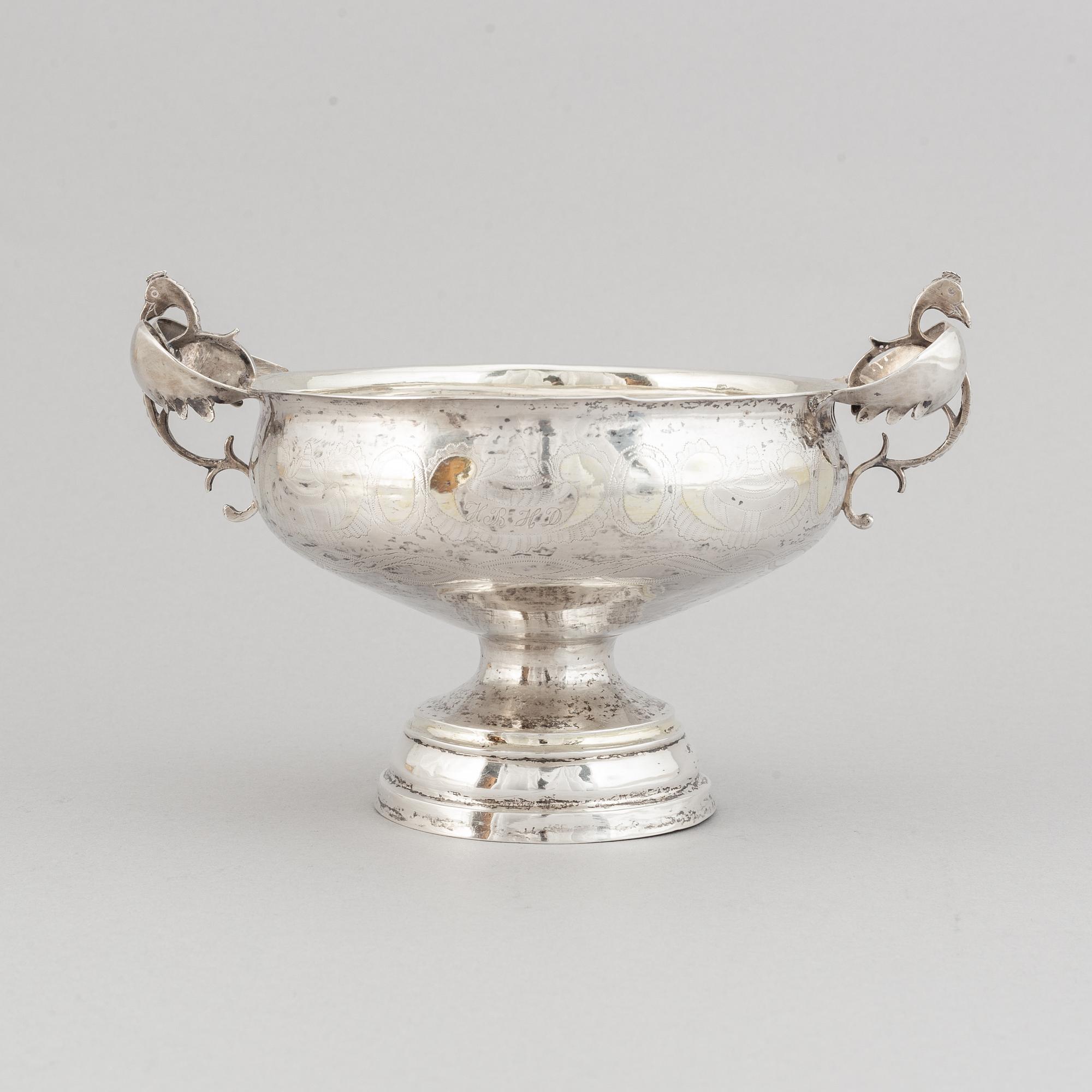 A swedish silver brandy bowl, mark of Lars Löfgren, Hudiksvall (1797-1853).