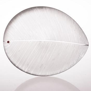 TAPIO WIRKKALA Leaf glass bowl signed Tapio Wirkkala  3337.