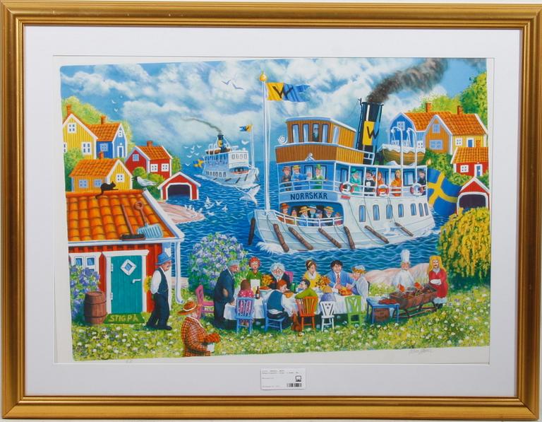 HÅDELL, MATS. Färglitografi, sign. o numr. EA.