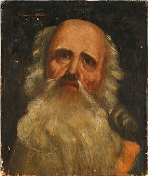 OKÄND KONSTNÄR, olja på pannå, efter El Greco, 1800-tal.