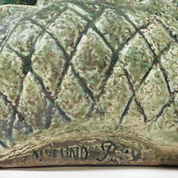 Gunnar Nylund, 'Saint George and the Dragon', a monumental stoneware sculpture, Rörstrand, Sweden, mid 1900s.