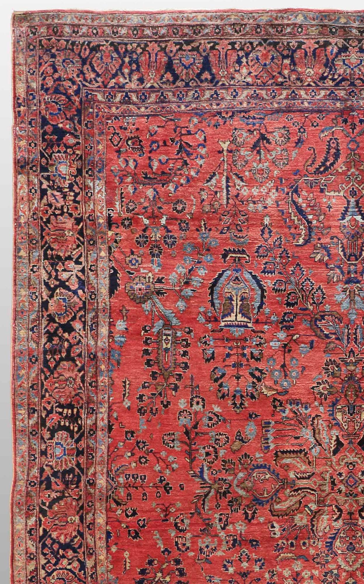 A CARPET. Semi-antique Sarouk. So-called American Sarouk, Around  356 x 275 cm.