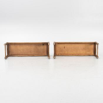 Benches, a pair, first half of the 20th century.