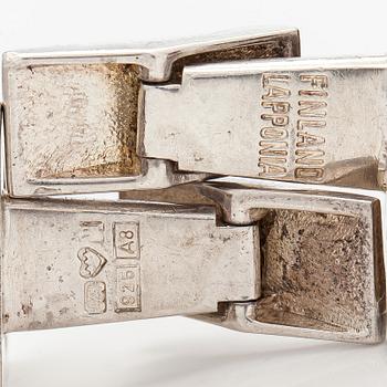 Björn Weckström, cufflinks, "Scenery on Luna", silver, Lapponia 1978.