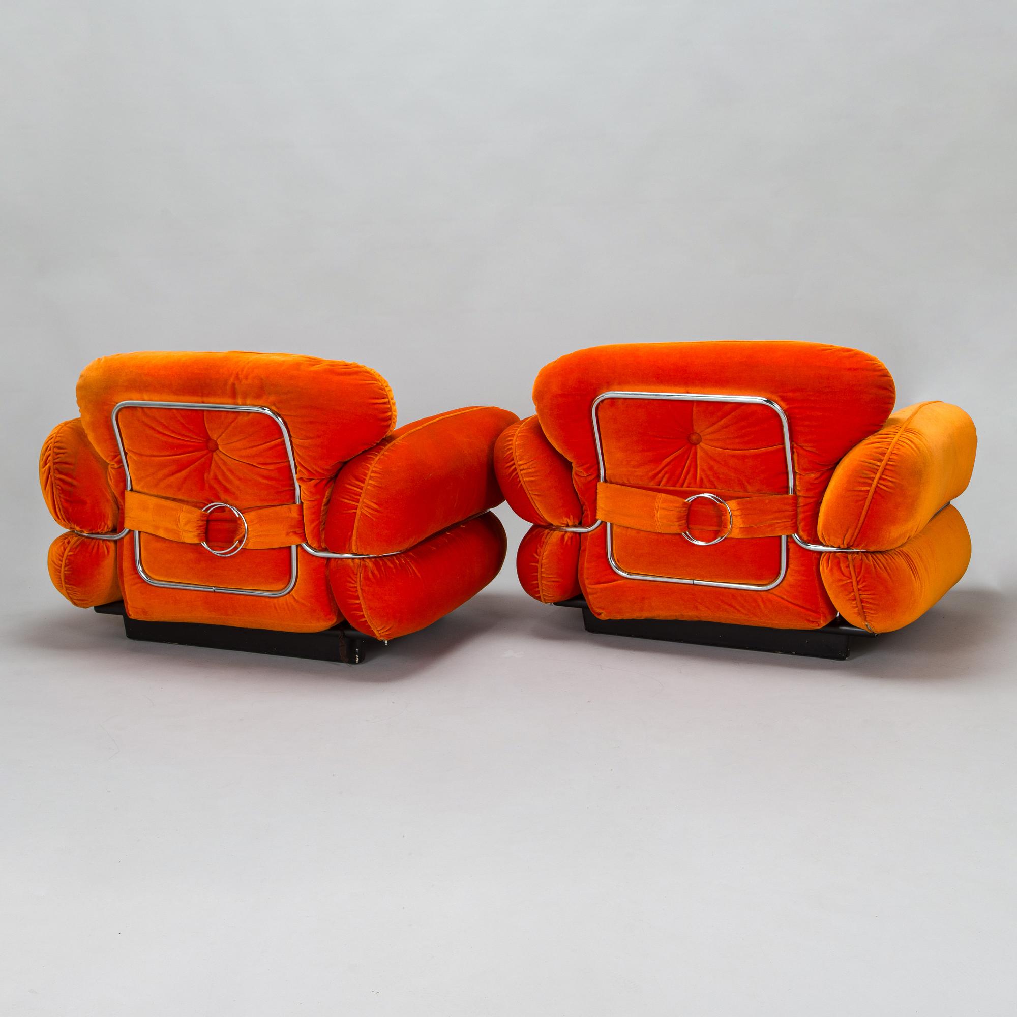 Kurt Hvitsjö, fåtöljer, ett par, "Hannibal" Isku 1970-tal.