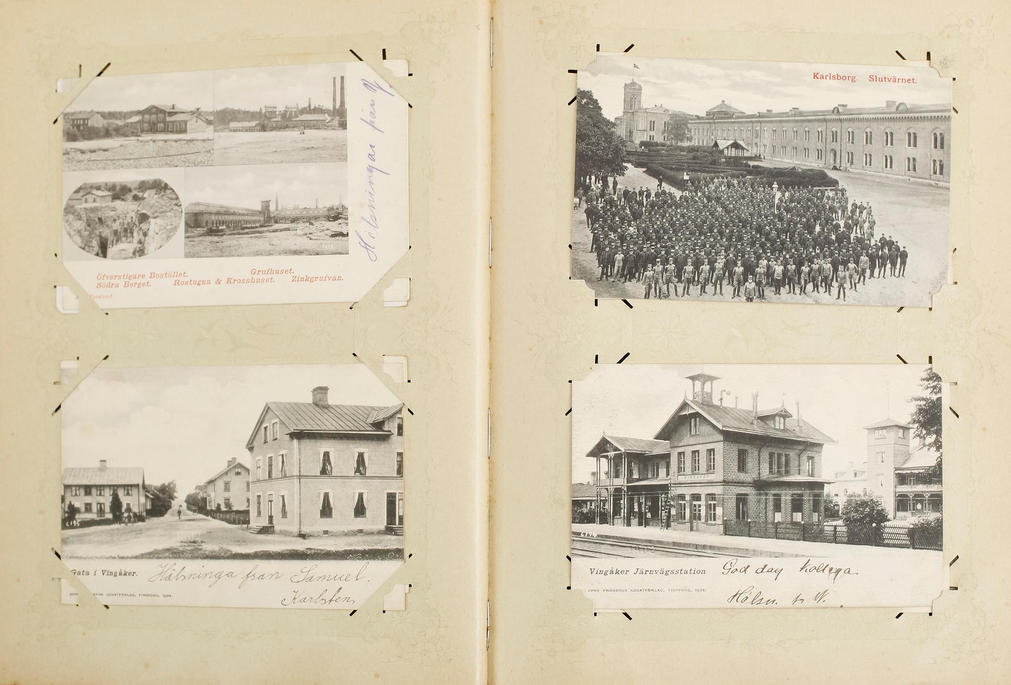 BREFKORTSALBUM, omkring år 1900.