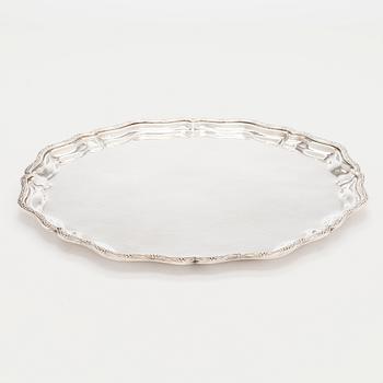 A silver tray, Egypt, latter half of the 20th century.