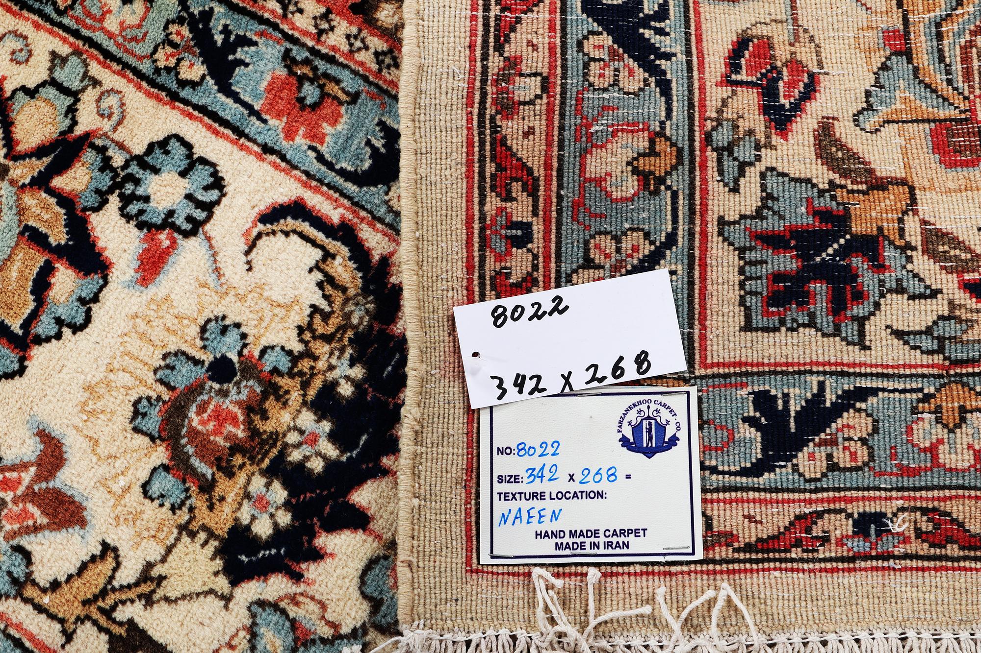 A carpet, Najafabad, ca 342 x 268 cm.