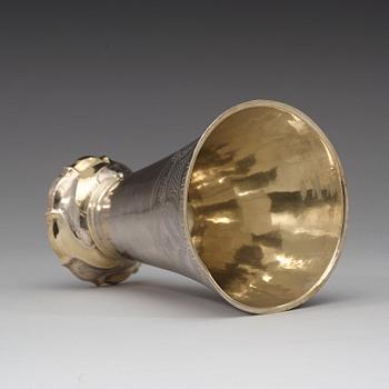 A Swedish 18th century parcel-gilt beaker, marks of Nils Grubb and Olof Grubb, Hudiksvall 1791.