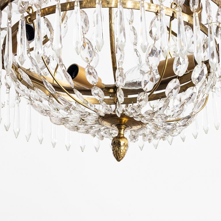 A Gustavian style chandelier, 20th century.