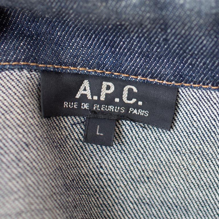 JEANSJACKA, A.P.C, fransk storlek L.