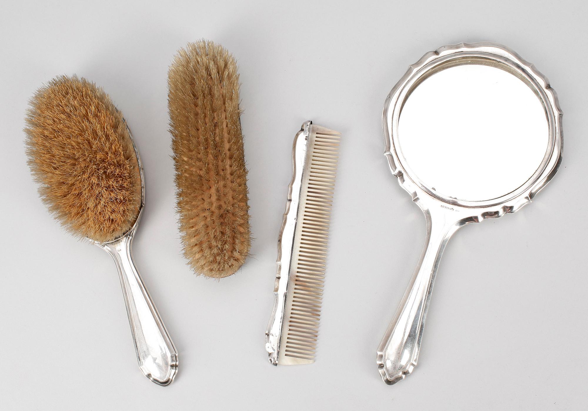 TOILETTEST, 4 delar, silver, Wilhelm Binder, Schwäbish Gemünd, Tyskland, 1900-talets början.