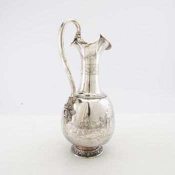 Emil Ferdinand Dahl, vinkanna, silver, Köpenhamn 1873.