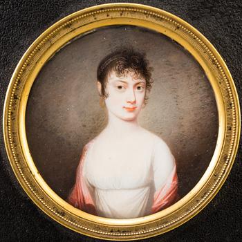 JOHAN ERIK BOLINDER, portrait miniature, signed Bolinder Pinxit. Dated 1805.