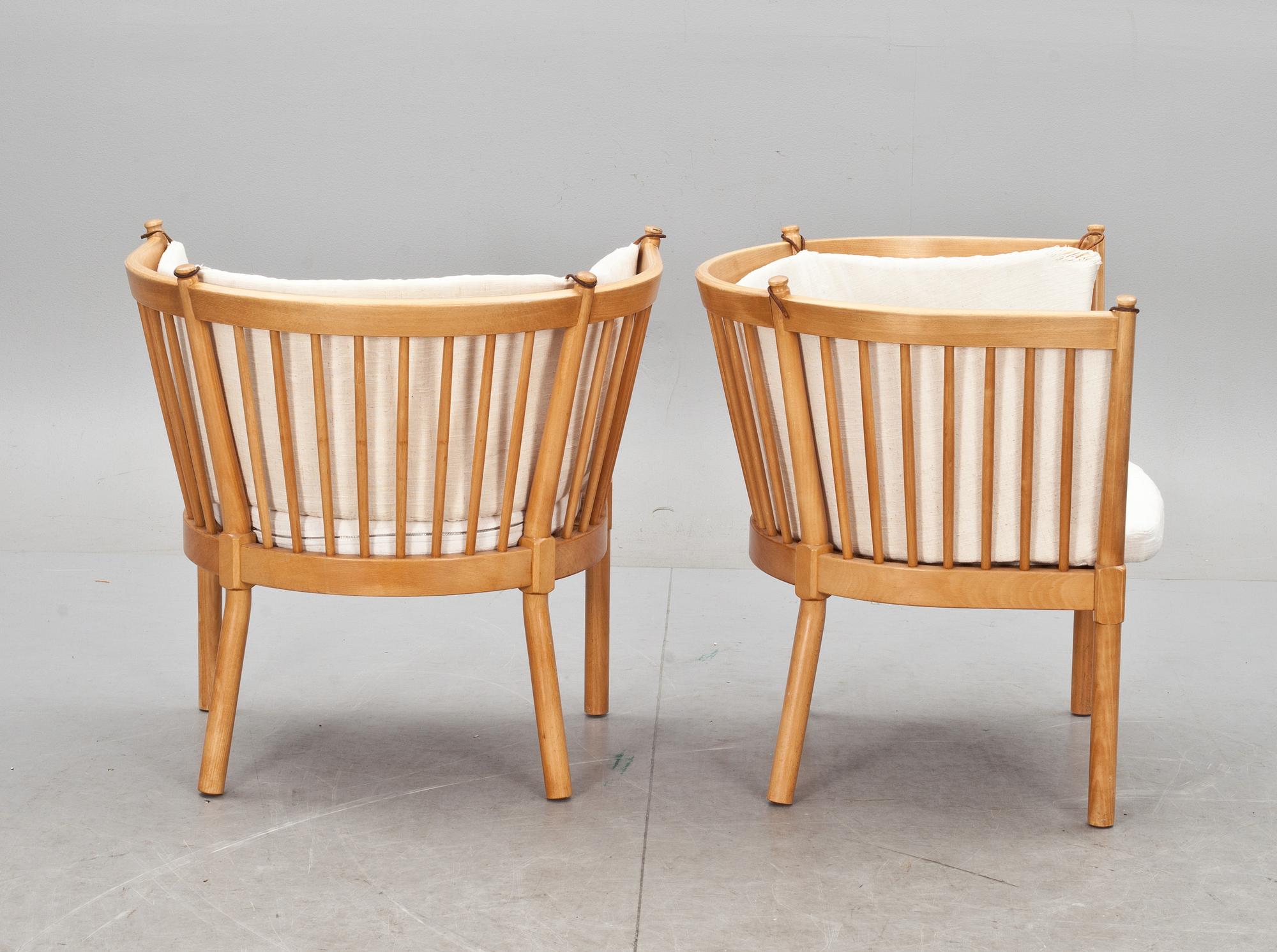 FÅTÖLJER, ett par, "Tremme", Börge Mogensen, Fritz Hansen.