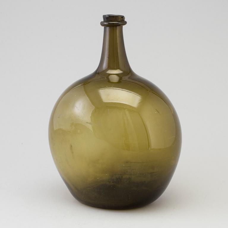 FLASKA, glas, 1700-tal.