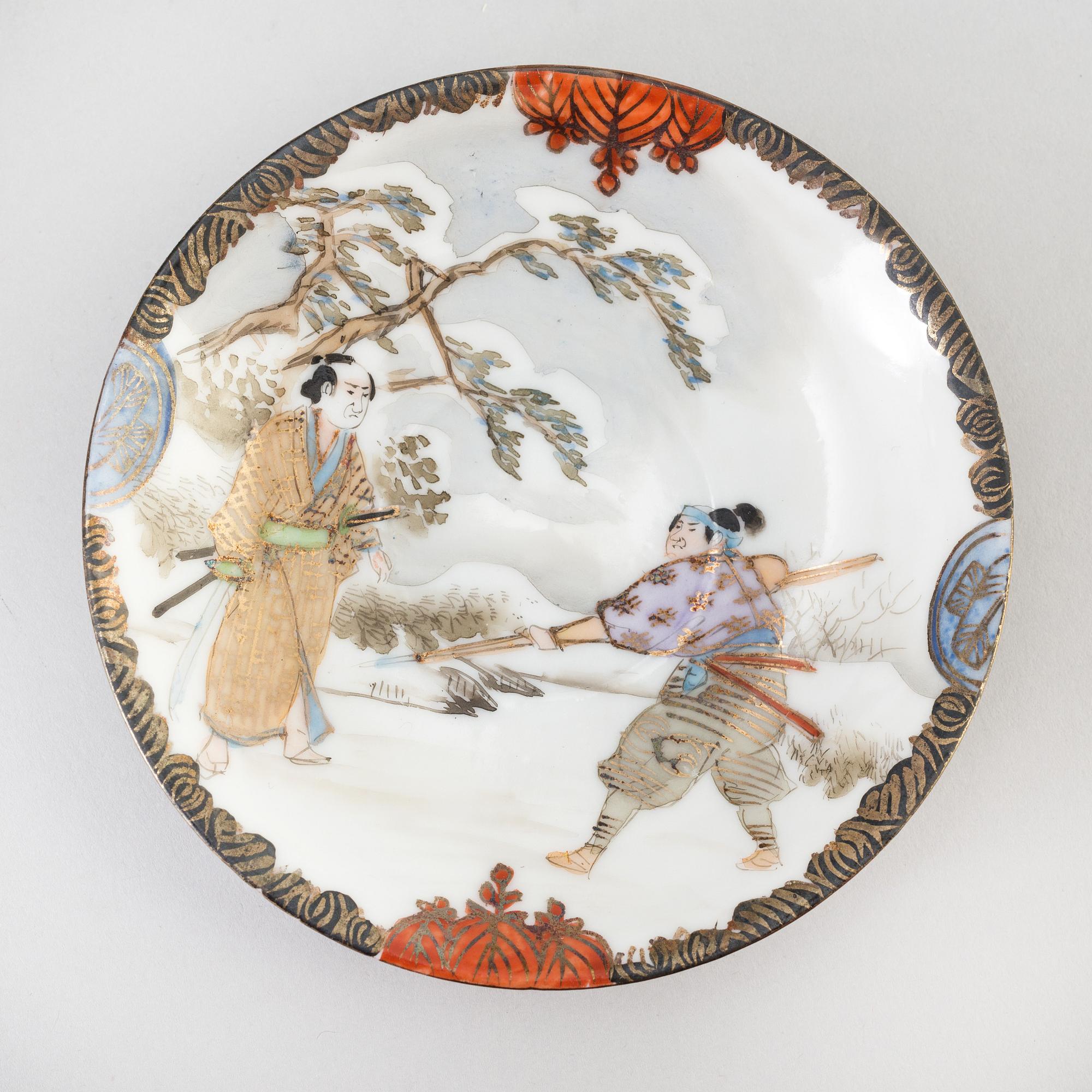 KAFFESERVIS, 15 delar, porslin, Japan, 1900-talets första hälft.