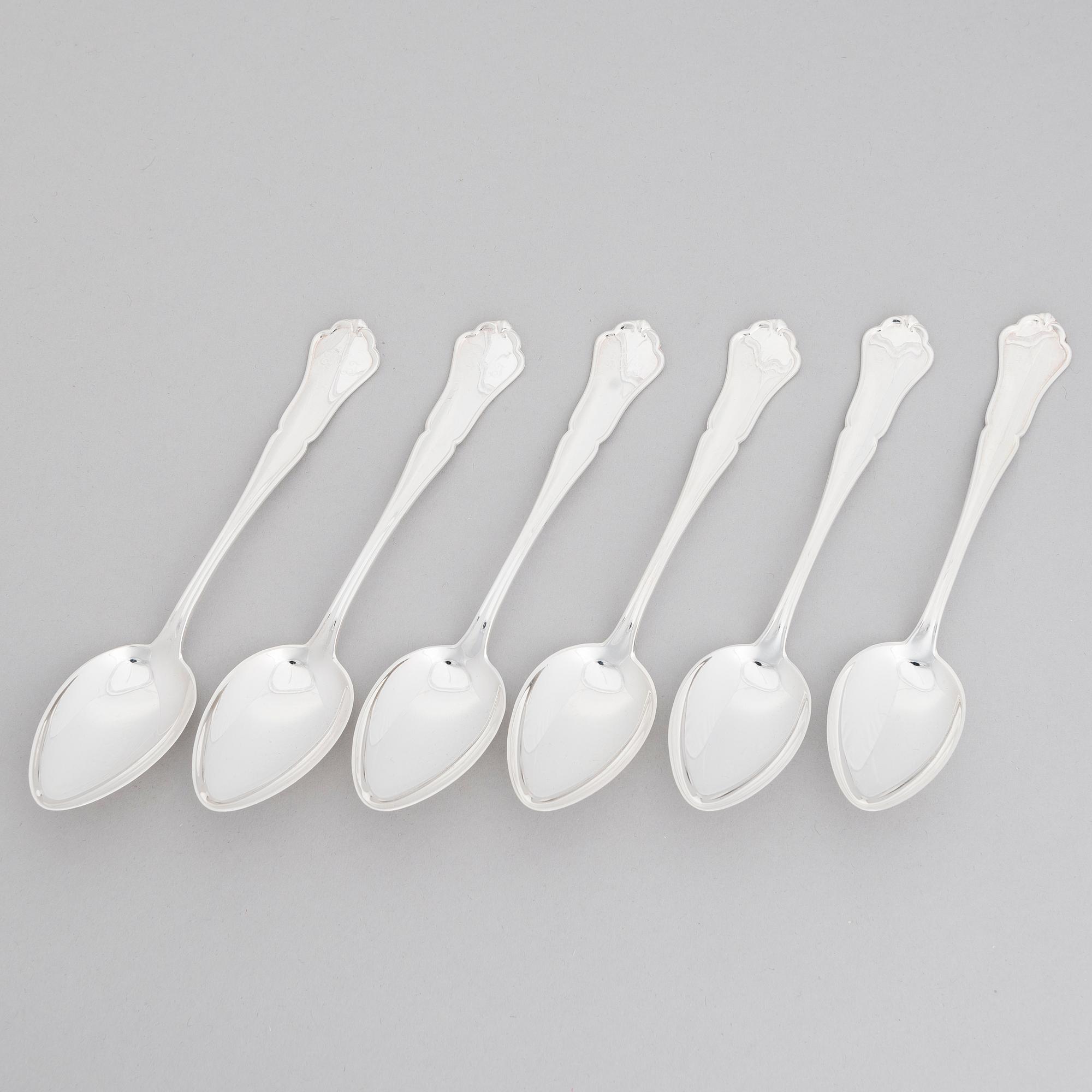 BESTICKUPPSÄTTNING, 50 delar, silver, "Chippendale", Kultakeskus, Tavastehus 1938-1977.