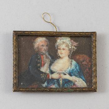 MINIATURE, 18th Century, gouache.