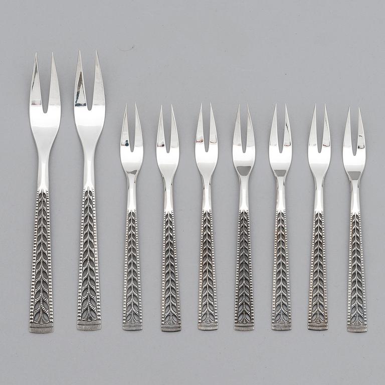 BESTICKUPPSÄTTNING, 126 delar, silver, Norge.