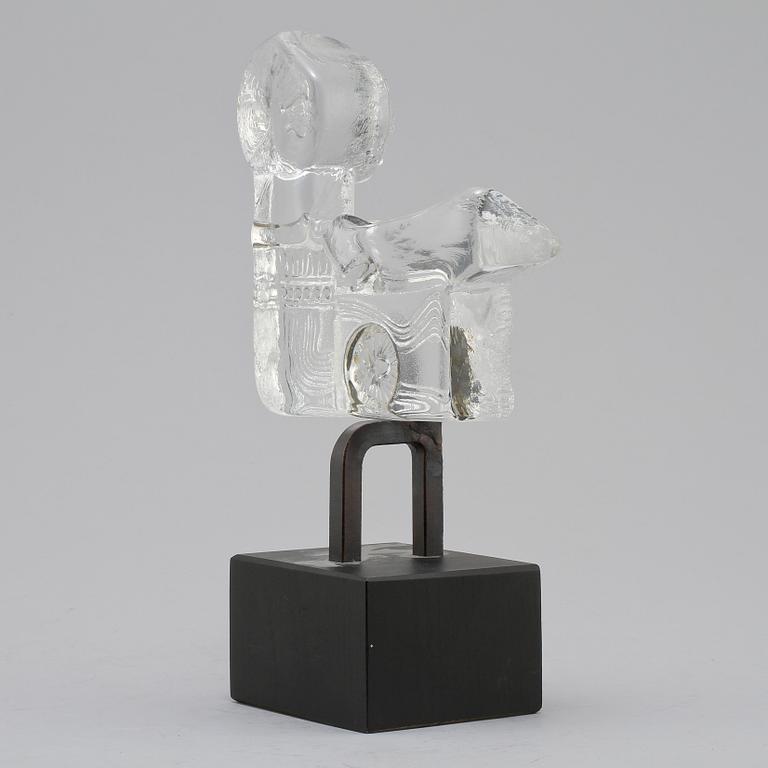 SKULPTUR, glas, Bertil Vallien, Boda trä, osign, 1900-tal.