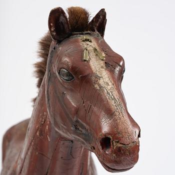 A presumably Russian model of a horse, 19th century.
