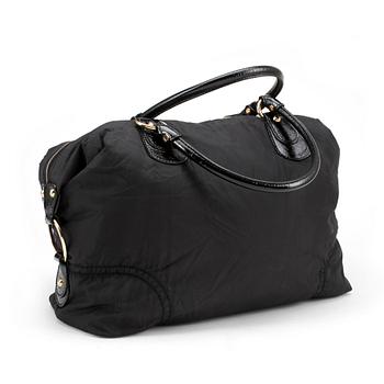 TOD'S, a black nylon and leather bag.