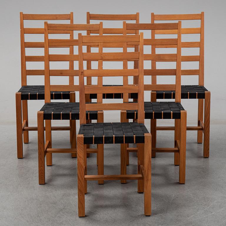 STOLAR 6 st. "Sadelöga hög", Design Christer Larsson, Möbelshop Sven Larsson.
