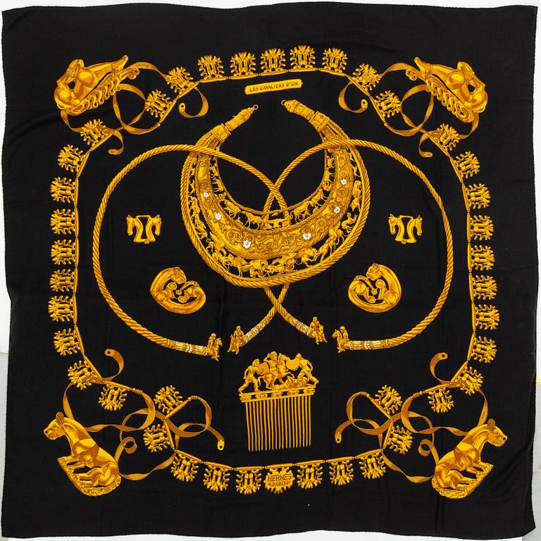 Hermès, sjal, "Les Cavaliers d'Or".