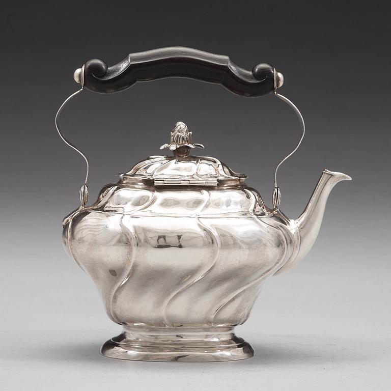 A Swedish mid 18th century silver tea-pot, mark of Henrik Wittkopf dy, Stockholm 1761.