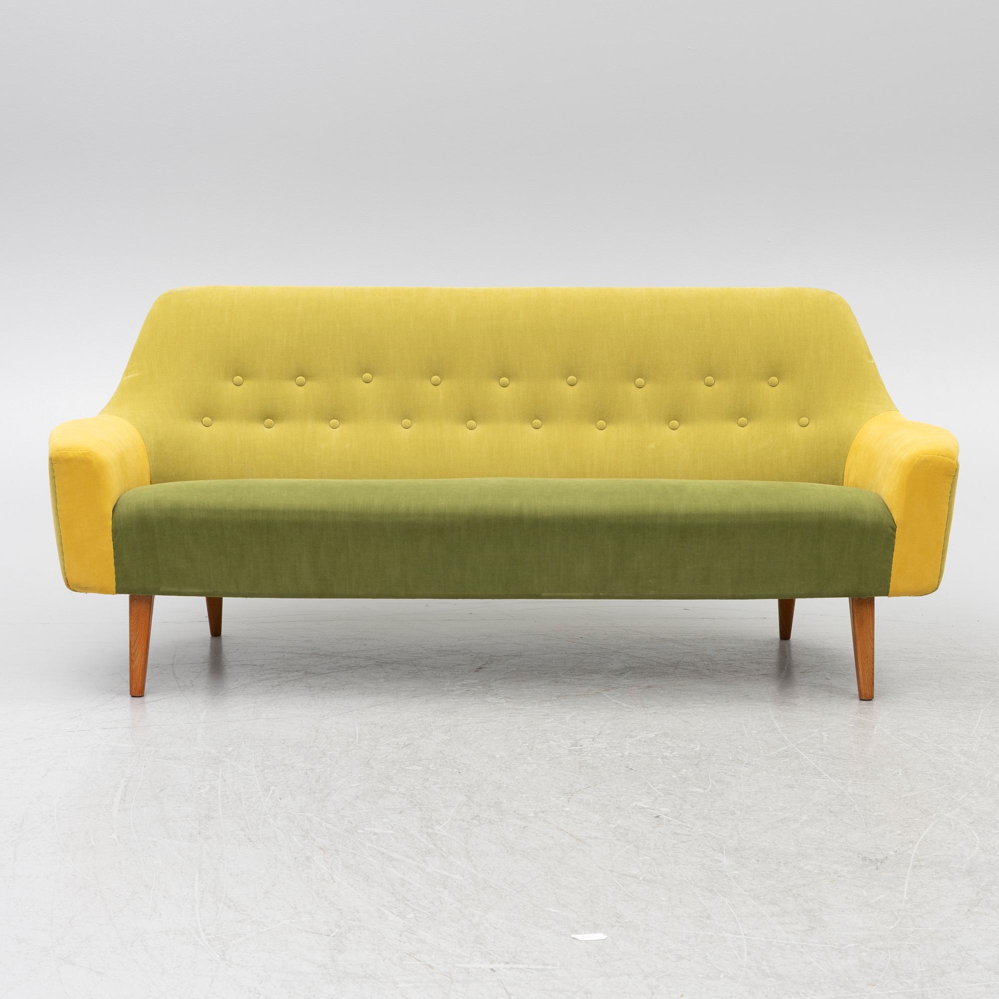 A Swedish sofa and chair, mid 20th century.