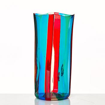 Fulvio Bianconi, an "a Spicchi" vase, Venini, Murano, Italy 1950's.