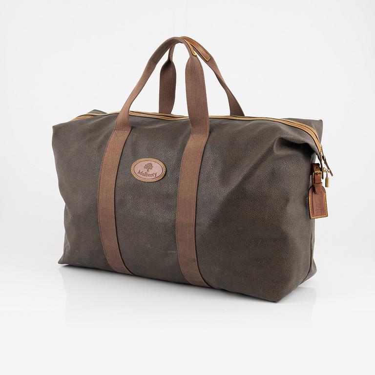 Mulberry, 'Clipper' scotch grain weekend bag.