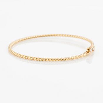 Kiki McDonough armband 18K guld med runda briljantslipade diamanter.