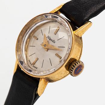 Nivada, wristwatch, 18K gold, manual winding.