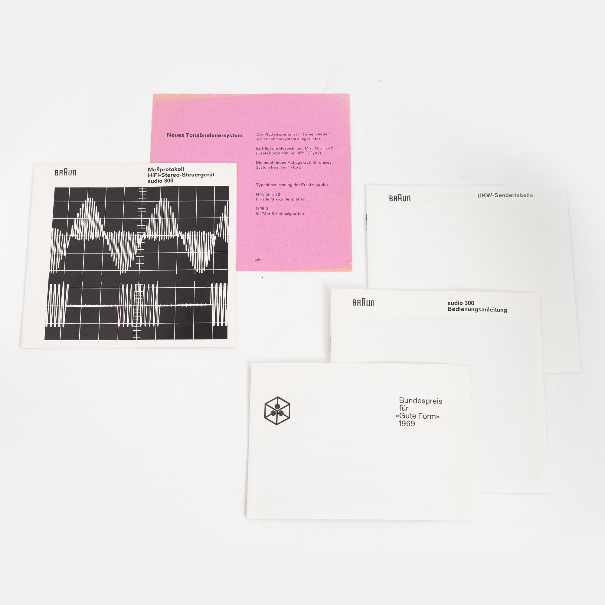 Dieter Rams, skivspelare, Audio 300, Braun.