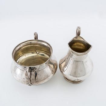 Jug and bowl, silver, Tostrup Norway.