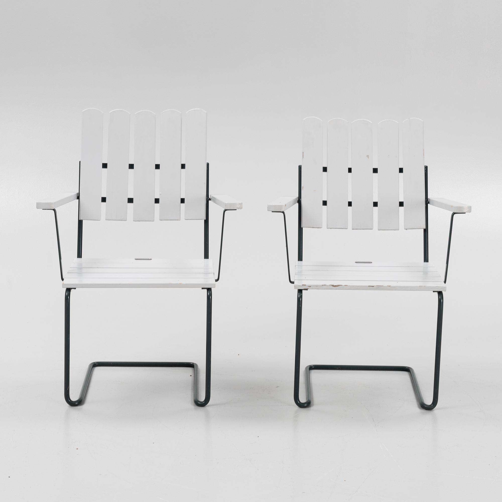 Garden furniture 6 pcs, Grythyttan late 1900s/2000s.