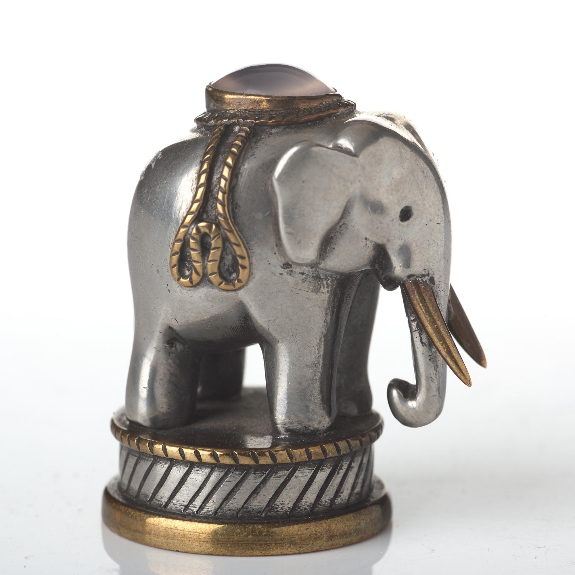 Estrid Ericson, a pewter and brass seal stamp, Svenskt Tenn, mid 20th century, provenance Estrid and Sigfrid Ericson.