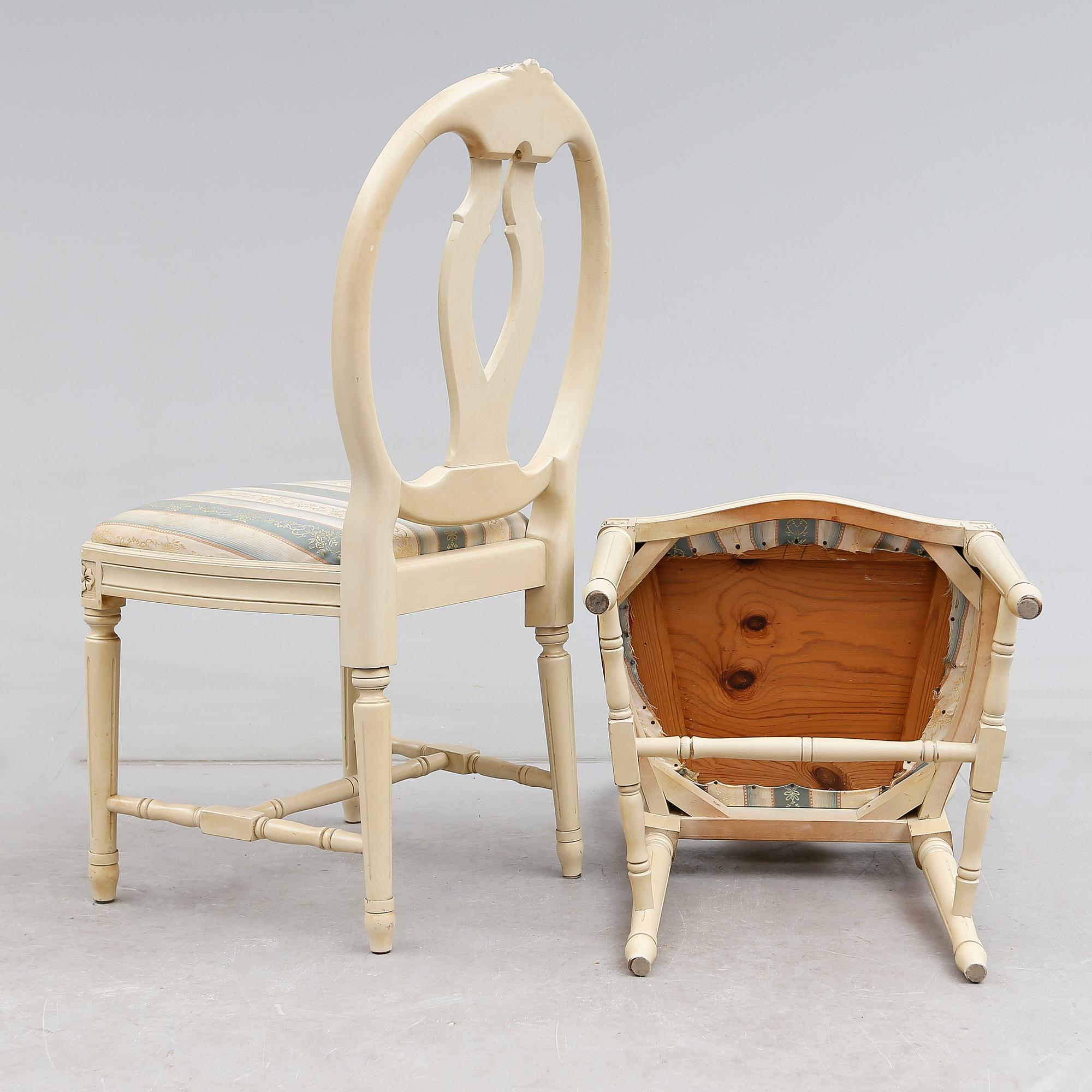 STOLAR, 4 st, gustaviansk stil, 1900-talets andra hälft.