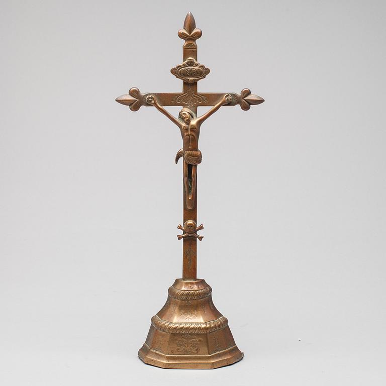 KRUCIFIX, koppar, 1700/1800-luku.