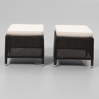 Stools, a pair, Cane-line, Denmark, contemporary.