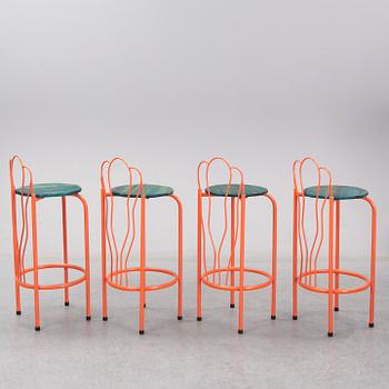 Kristoffer Sundin, Fredrik Paulsen och Simon Klenell, a set of four bar stools.