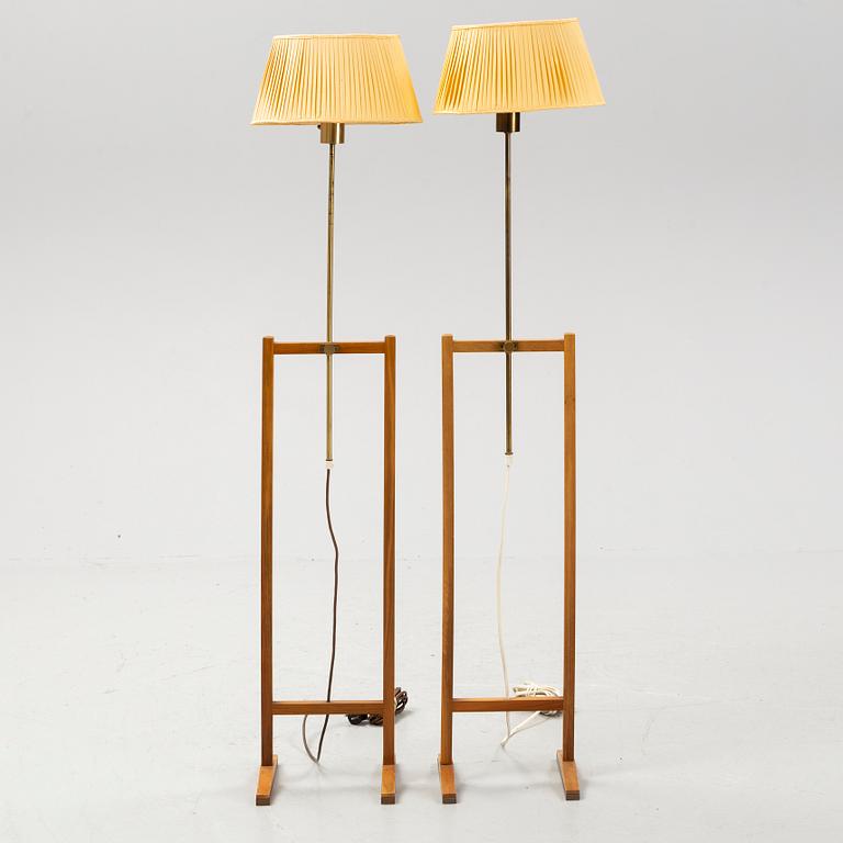 A pair of model 2548 floor lamps by Josef Frank for Firma Svenskt Tenn, designed 1952.