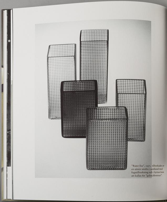 A lot of eight books regarding Orrefors glasbruk.