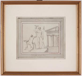 Carl August Ehrensvärd, "Goda gosse, glaset töm". Illustrations for drinking songs, 24.