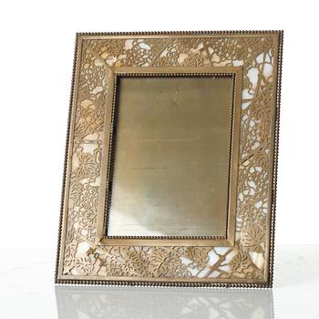 Tiffany Studios, two metal and glass desk picture frames, New York, early 20th century, model 918.