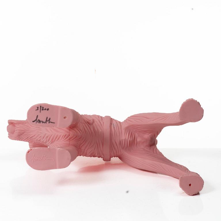 William Sweetlove, "Cloned Schnauzer with water bottle". (Pink).