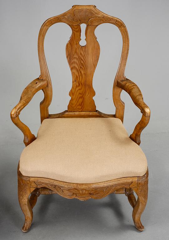 KARMSTOLAR, ett par. Rokoko, 1700-talets tredje kvartal.
