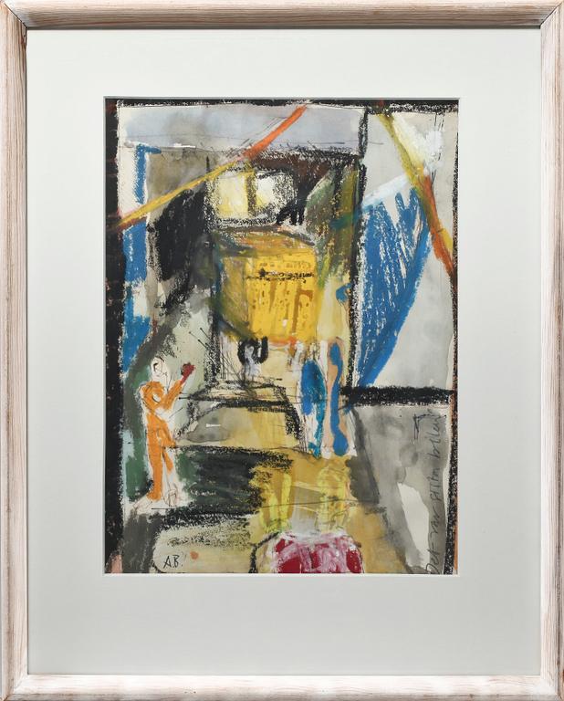 OKÄND KONSTNÄR, 3 st, blandtekniker, monogramsign AB, Anna Birgander, 1900-talets fjärde kvartal.